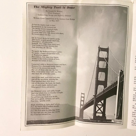 Vintage Golden Gate Bridge  Brochure and Map Collectible Travel Souvenirs - Picture 3 of 12